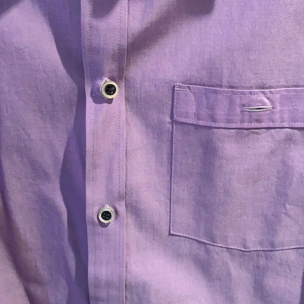 Express Lavender Fitted Button Down Dress Shirt - Picture 4 of 4